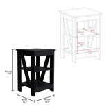 Taylor End Table, Side Table, Nightstand, 3-Tier Storage Shelf, Sofa Table for Small Space B070P188839