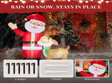 6.3FT Lighted Christmas Inflatable Decoration, Inflatable Santa and Reindeer, Funny Blow Up Yard 12549040