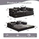 Compression Sofa,Convertible Floor Sofa Bed with Fixed-Shape Frame, Loveseats Boneless Modular 64756024