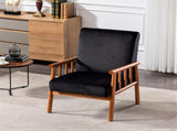 25'' Wide Classic Mid-Century Modern Arm Chair, Black B2735P506918