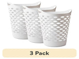 (3 pack) Flexible Round Laundry Hamper, White Plastic (Shipment from Walmart) 28762498