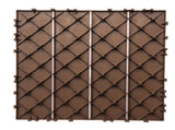 76-Pack 11.42"x11.42" Plastic Interlocking Deck Tiles - 68.80 Sq.Ft Outdoor Plastic Flooring,Super W1578P296337