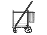 Extra Large Shopping Cart,Grocery Cart on Wheels, Foldable Utility Shopping Carts with Double Basket 06936271