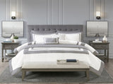 8 Piece Comforter and Quilt Set Collection Grey Full/Queen B03597094