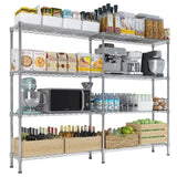 58''W Adjustable Storage Shelves 1200LBS NSF Wire Shelving Unit 4 Tier Metal Shelving for Storage 17635992