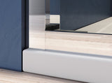 50-54 in. W x 72 in. H Chrome Finish,Sliding Shower Glass Door Adjustable Semi Frameless Shower W2269P324986