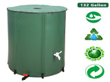 132 Gallon Folding Rain Barrel Water Collector Green 39289115