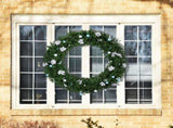 48in Pre-lit Christmas Wreath, Lighted Artificial Xmas Wreath with 150 Cold & Warm White Lights and 54938553