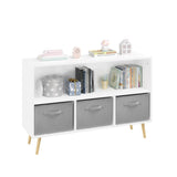 ZNTS Kids bookcase with Collapsible Fabric Drawers, Children's Book Display, Toy Storage Cabinet 11190729