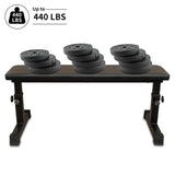 ZNTS THE Flat Weight Bench for Strength Training W/ 5-Level Adjustable Height 65277516