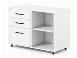 Mobile UnderDesk File Cabinet, Engineered Wood Rolling 3Drawer Office Storage Cabinet with 87393830