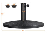 Patio Market Umbrella Base with Water-Resistant Coating, Black 65160914