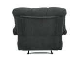 Dark Gray Recliner Chair, Overstuffed Armchair, Manual Recliner, Living Room Seating, Reading Chair, 07638741