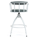 26'' Swivel Counter Height Bar Stool, Set of 2- Fabric Seat with Metal Frame, Modern Industrial 22087354