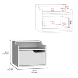 Busan Modern Floating Nightstand , End Table, Side Table Single-Drawer Design with Sleek Two-Tiered B200137840