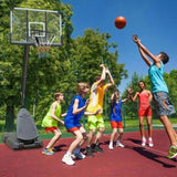 ZNTS Use for Outdoor Height Adjustable 7.5 to 10ft Basketball Hoop 44 Inch Backboard Portable Basketball 29281952