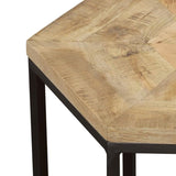 Natural and Black 2-Piece Nesting Table B062P153599