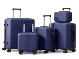 Non-TSA customs lock 5-in-1 PP trolley case, 12in, 16in, 20in, 24in, 28in PP, navy blue 91165467