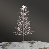 6ft With Stars On The Top, Snowy Fir Shape, Plastic Material, 132 Lights, Warm White Two-Color 8 24653719