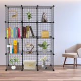 ZNTS 12-Cube Organizer Cube Storage Storage Shelves Wire Cube Storage Origami Shelves Metal Grid 82647882