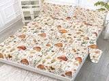 4pcs White-spotted red mushroom flat sheet fitted sheet set combination scent 97861367