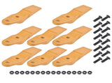 8 Pack Bucket Uni-Teeth with Hardware 1324720 Fit for Caterpillar Skid Steers 247 257 12289159