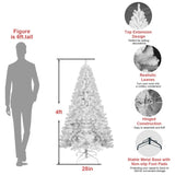 Artificial 6ft White Christmas Tree with 760PVC Mixed Branch Tips,Green,Hinged Premium & Foldable 71307164
