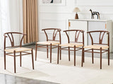 Wesborn Chair-Y-shaped Medieval Style Armchair for Dining Table, Woven Seat W2920P430785