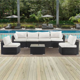 Cushion Covers for 7 Pcs Wicker Rattan Sectional Sofa, 14Pack Cushion Slipcovers Set 95719680