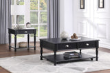 ZNTS Classic Design Black Finish Lift Top Cocktail Table with Casters Bottom Shelf Wooden Traditional B011P175459