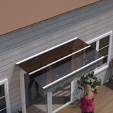 DA5934W Series Door Window Awning Canopy Made of 0.137 Inch Thick Crystal Solid Polycarbonate Sheet W2205P180066