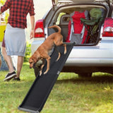 ZNTS 63" Pet Ramp,Upgrade Folding Pet Ramp Portable Dog Ramp with Steel Frame 74599686