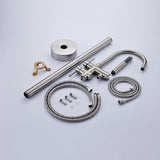 Single Handle Freestanding Tub Filler Floor Mount Bathtub Faucet with Handheld Shower W1932P172283