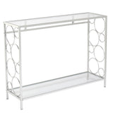 Toughened Glass Panel Console Table---Circle Shape 36052261