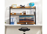 Tabletop Bookcase, Dual-Level Desk Organizer, Dimensions 37.4" x 12.6" x 35.4", Office Storage Stand 48661848