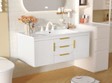 36'' Wall Mounted Vanity, Floating Storage Cabinet with 2 Drawers, Solid Wood N710P253035K