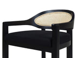 Americana Mid-Century Modern 26" Cane Back Counter Stool, Jet Black Woven B2719P238382