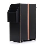 Salon Beauty Cabinet, 3-Layer Rolling Trolley with Storage Drawer, Wheels and 2 Hair Dryer Holders, W2181P155883