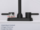2 Handles Bathroom Sink Faucet, Matte Black Centerset RV Bathroom Faucets for 3 Hole pop-up drain 79218489