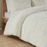 Full/Queen Shaggy Long Fur Comforter Mini Set B03595903