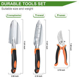 ZNTS Garden Tool Set, 3PCS Sturdy Gardening Hand Tools Kit - Trowel/Shovel, Transplanter, Sharp Bypass W2181P170869