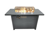 11'' H x 42'' L Steel Propane Outdoor Fire Pit Table with Lid B120P147937