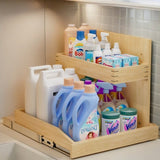 Under Sink Organizers and Storage 22" W x 21" D, 2 Tier Pull Out Cabinet Organizer with Hard Close, T3210P277248
