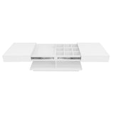 U-Can 41.3''-76.7'' Extendable Coffee Table, Efficient Central Coffee Table with Multiple Storage N724P290061K