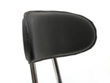 Round Shape Adjustable Salon Stool with Back and Line Black 29871662