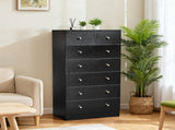 Black particleboard with a textured melamine finish, 66*40*131cm, 52 drawer cabinet, matte gold 82478082