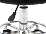 Round Shape Adjustable Salon Stool with Back and Line Black 29871662