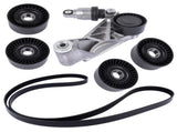 6Pcs Drive Belt Kit W/ Tensioner & Idler Pulleys For 2012-2018 Jeep Wrangler JK 3.6L 04627038AA 27502651