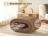 Handwoven Cat Cave House - Indoor Kitten Bed with Double-Sided Seasonal Mats, Sturdy Pet House for 91509379