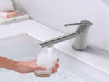 Gun Gray Single Handle Bathroom Faucet for 1 or 3 Holes ,Fountain and Flow Mode 2-in-1 function,Deck 16259621